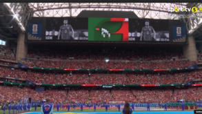 Sempre presente: imagem de Diogo Jota foi exibida no ecrã em Houston após hino nacional