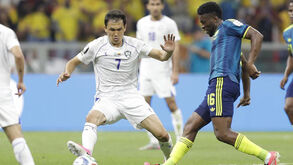 Shukurov no Uzbequistão-Colômbia, da 1.ª jornada