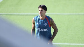 João Cancelo em mais um treino da Seleção Nacional