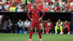 Cristiano Ronaldo em ação contra a RD Congo