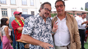 Vítor Pinto, subdiretor de Record, e Manuel Queiroz, presidente do CNID 