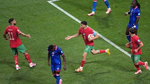 Hakimi celebra golo frente ao Haiti
