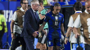 Raphinha com Carlo Ancelotti