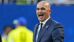 Roberto Martínez reage durante o Colômbia-Portugal
