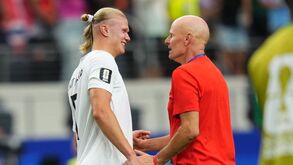 Ståle Solbakken com Erling Haaland