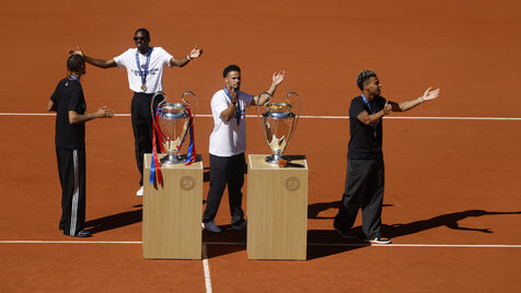 Jogadores do PSG em Roland Garros