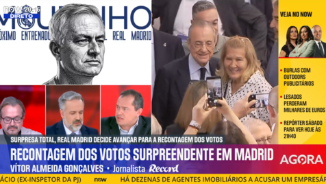 Record na Hora - «Se as coisas correrem mal entre Florentino Pérez e Mourinho, podemos voltar a ter eleições em breve»