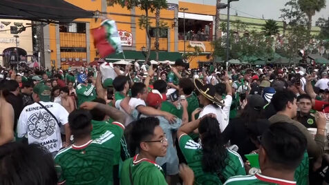 Adeptos do México celebram vitória sobre a África do Sul no jogo de abertura do Mundial 2026 