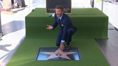 David Beckham recebe estrela no Passeio da Fama de Hollywood