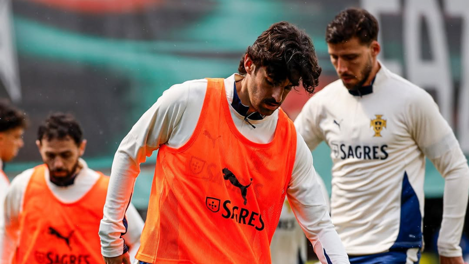Francisco Trincão durante o treino da Seleção Nacional