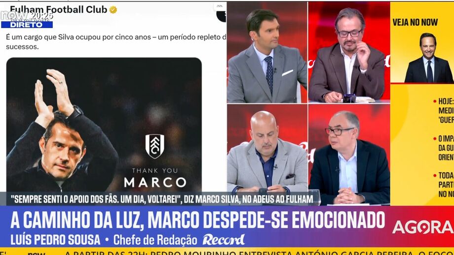 Luís Pedro Sousa e Pedro Sousa em debate no programa 'Record na Hora'