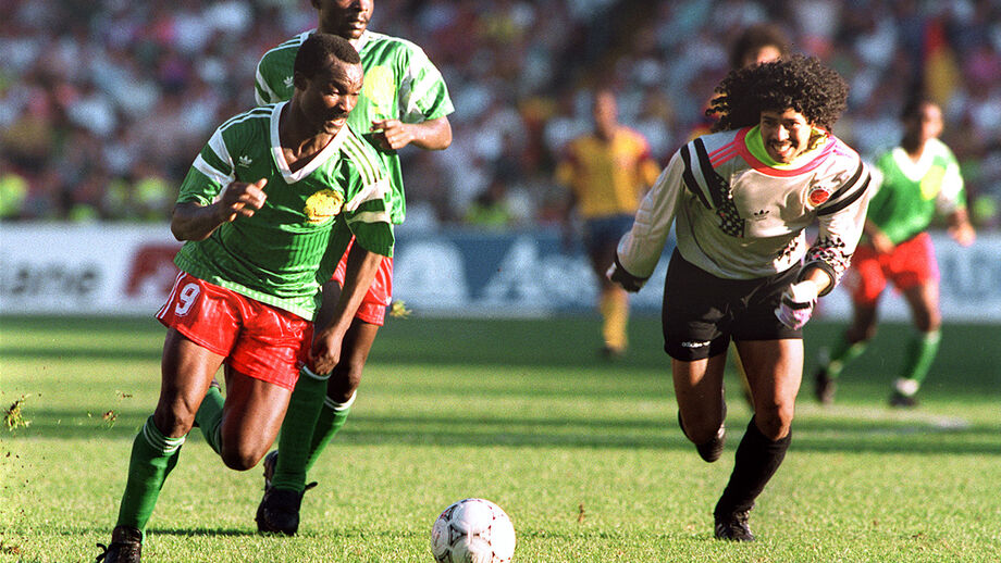 Roger Milla está na história dos Mundiais