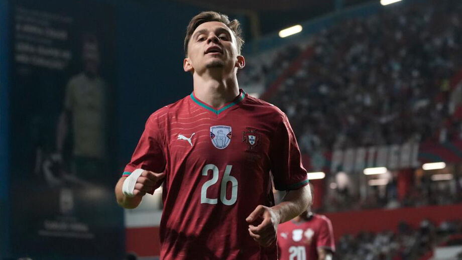 Francisco Conceição festeja golo frente à Nigéria