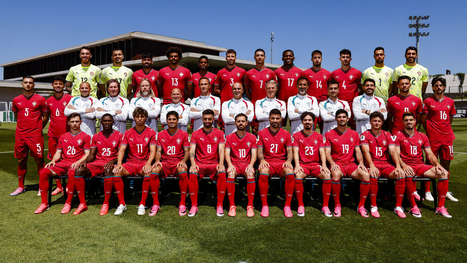 A foto oficial da Seleção Nacional antes do Mundial'2026