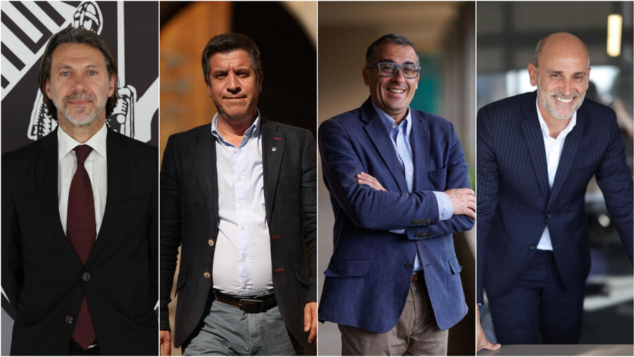 À CONQUISTA. Belmiro Pinto dos Santos, Júlio Vieira de Castro, Viriato Sampaio e Rui Rodrigues vão a votos no V. Guimarães