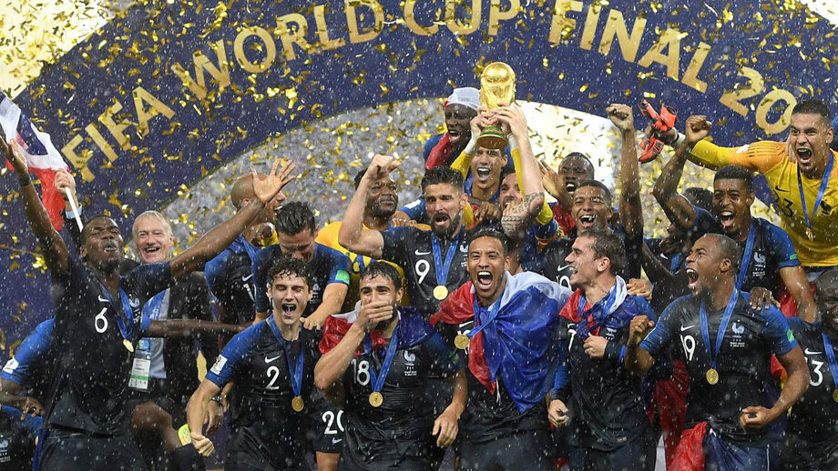 Seleção francesa festeja a conquista do Mundial'2018
