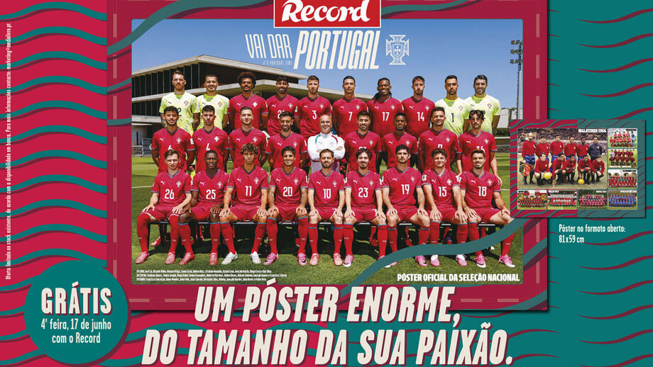 Póster da Seleção Nacional para levar com o seu Record