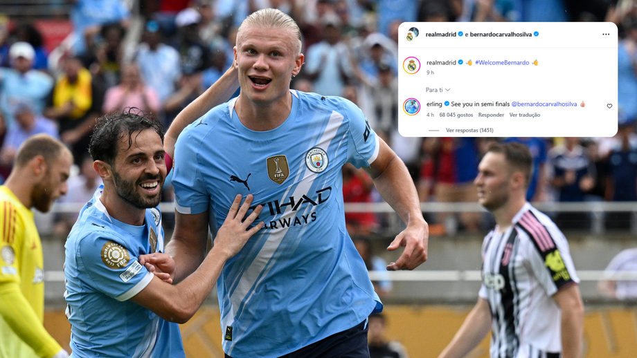 O comentário de Haaland a Bernardo Silva