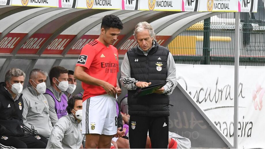 Gonçalo Ramos e Jorge Jesus nos tempos de Benfica