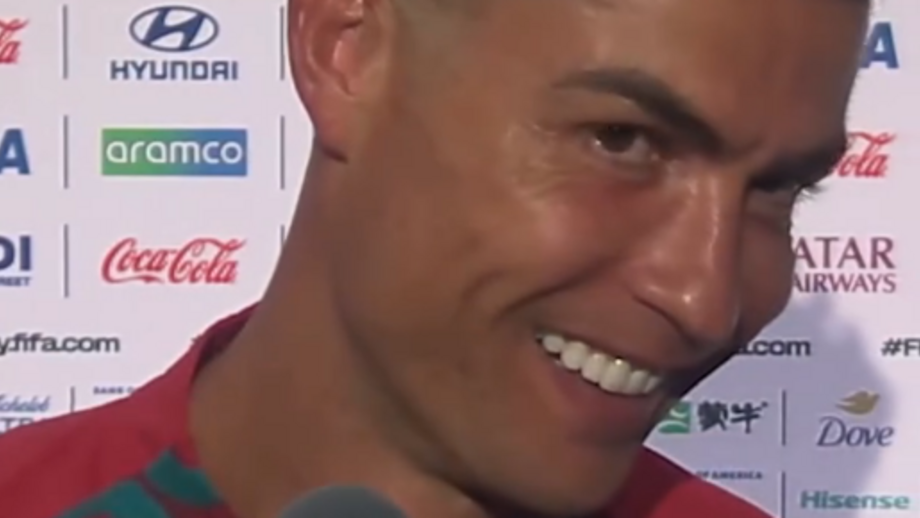 A cara de CR7 diz tudo