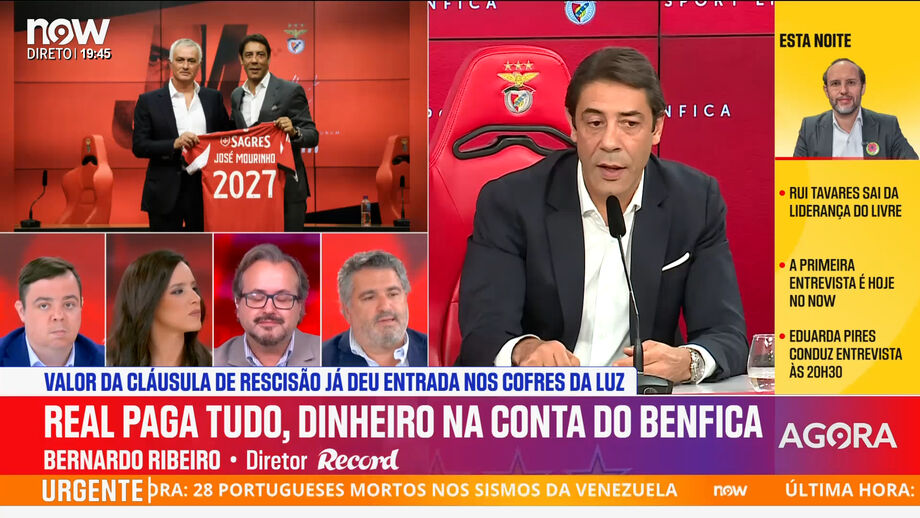 Diretor do Record considera que o clube da Luz devia estar focado no futuro