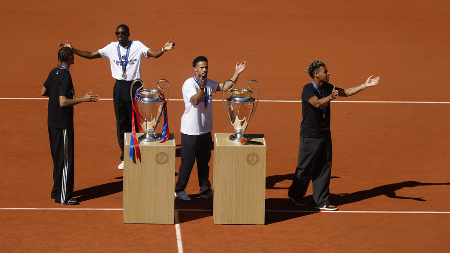 Jogadores do PSG em Roland Garros