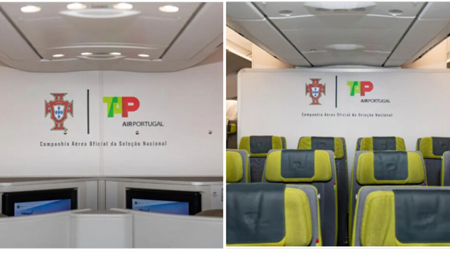 Avião da TAP com pintura a rigor para apoiar Portugal no Mundial'2026