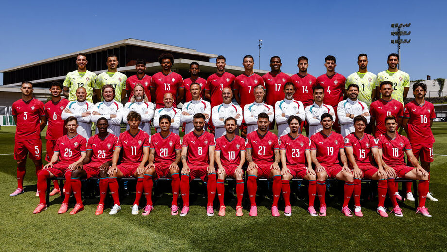 A fotografia oficial da Seleção Nacional para o Mundial'2026