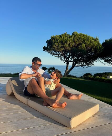 Sérgio Conceição e o filho mais novo, José