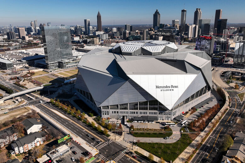 O Mercedes-Benz Stadium antes do Mundial