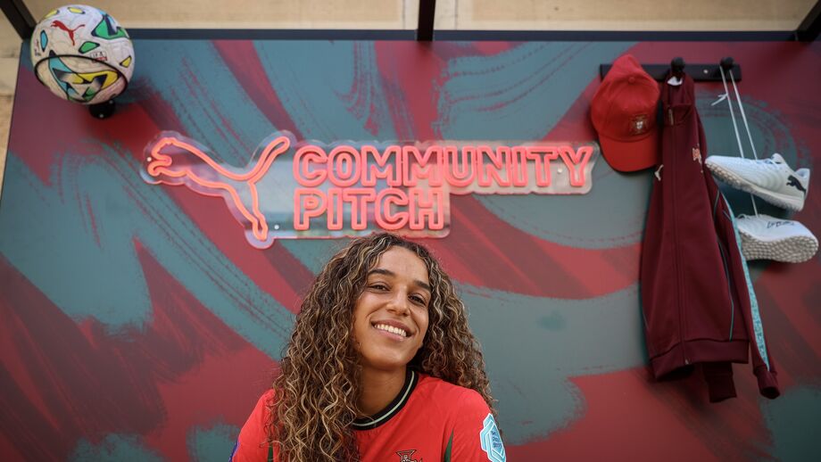 Andreia Norton na reabertura do Campo de Jogos das Furnas, num evento da Puma