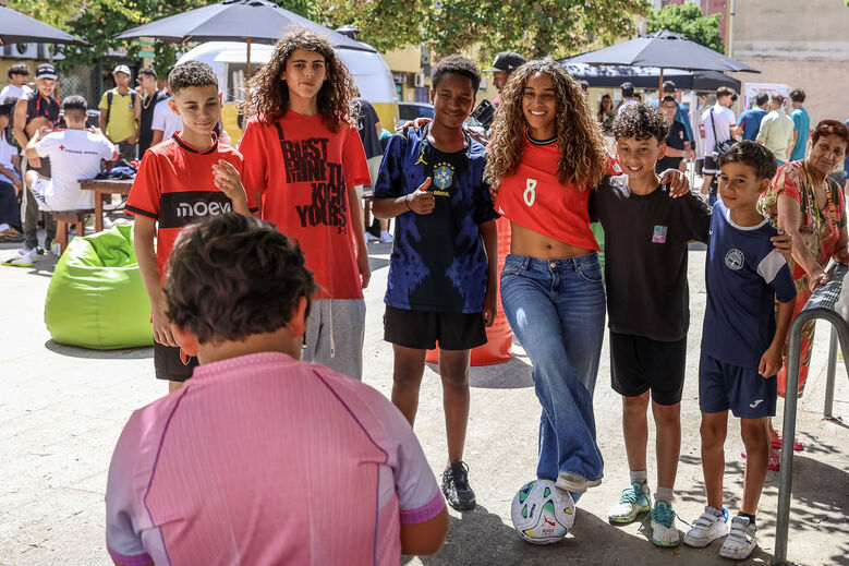 Andreia Norton na reabertura do Campo de Jogos das Furnas, num evento da Puma