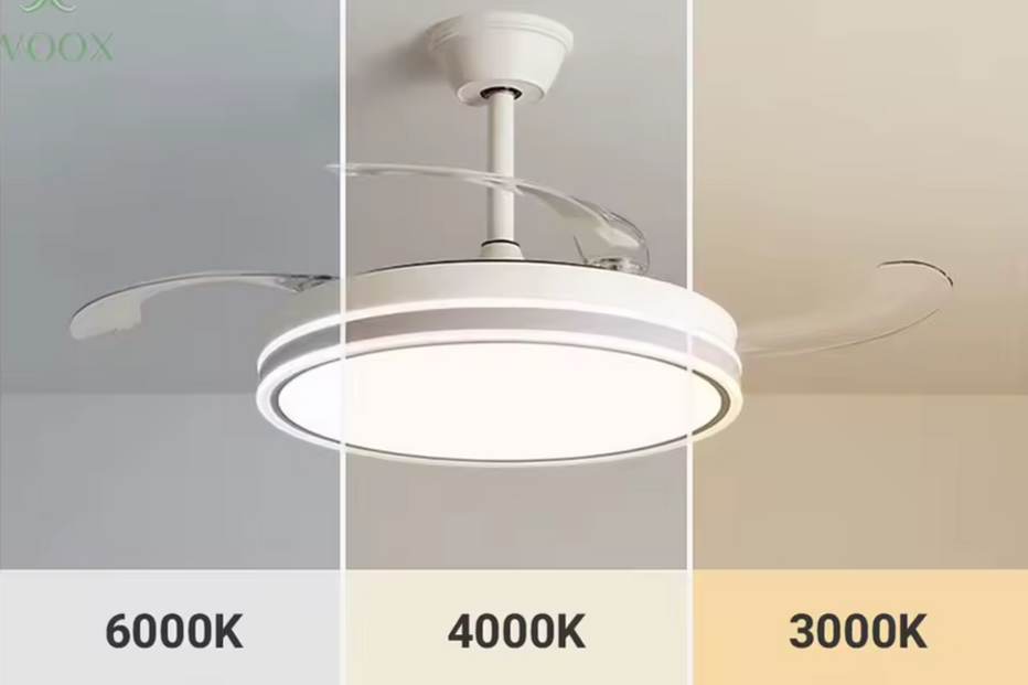 Ventoinha de teto com iluminação integrada