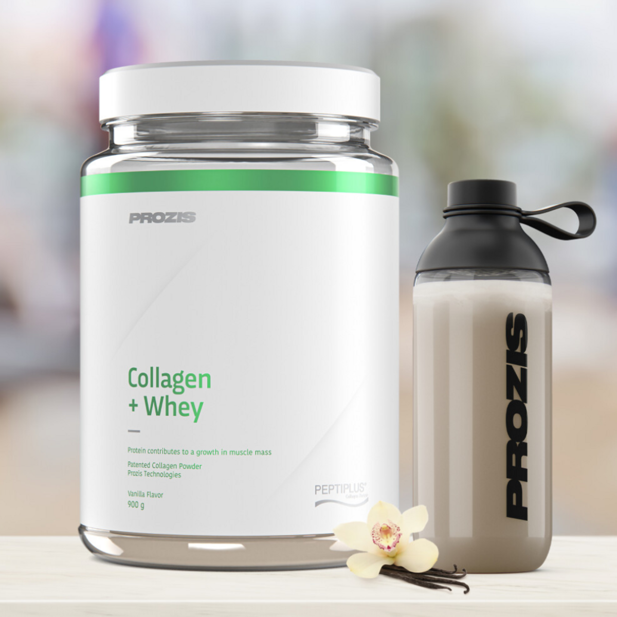 Colagénio + Whey da Prozis, 900 g