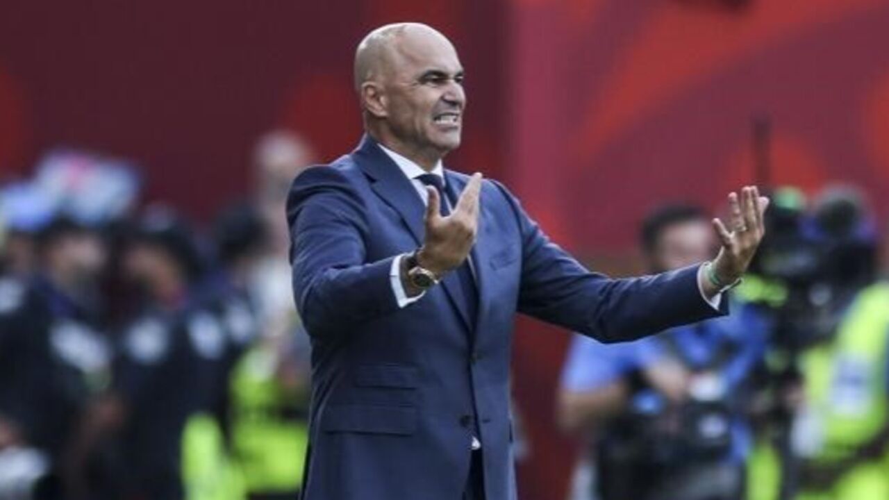 Roberto Martínez no jogo com a Croácia