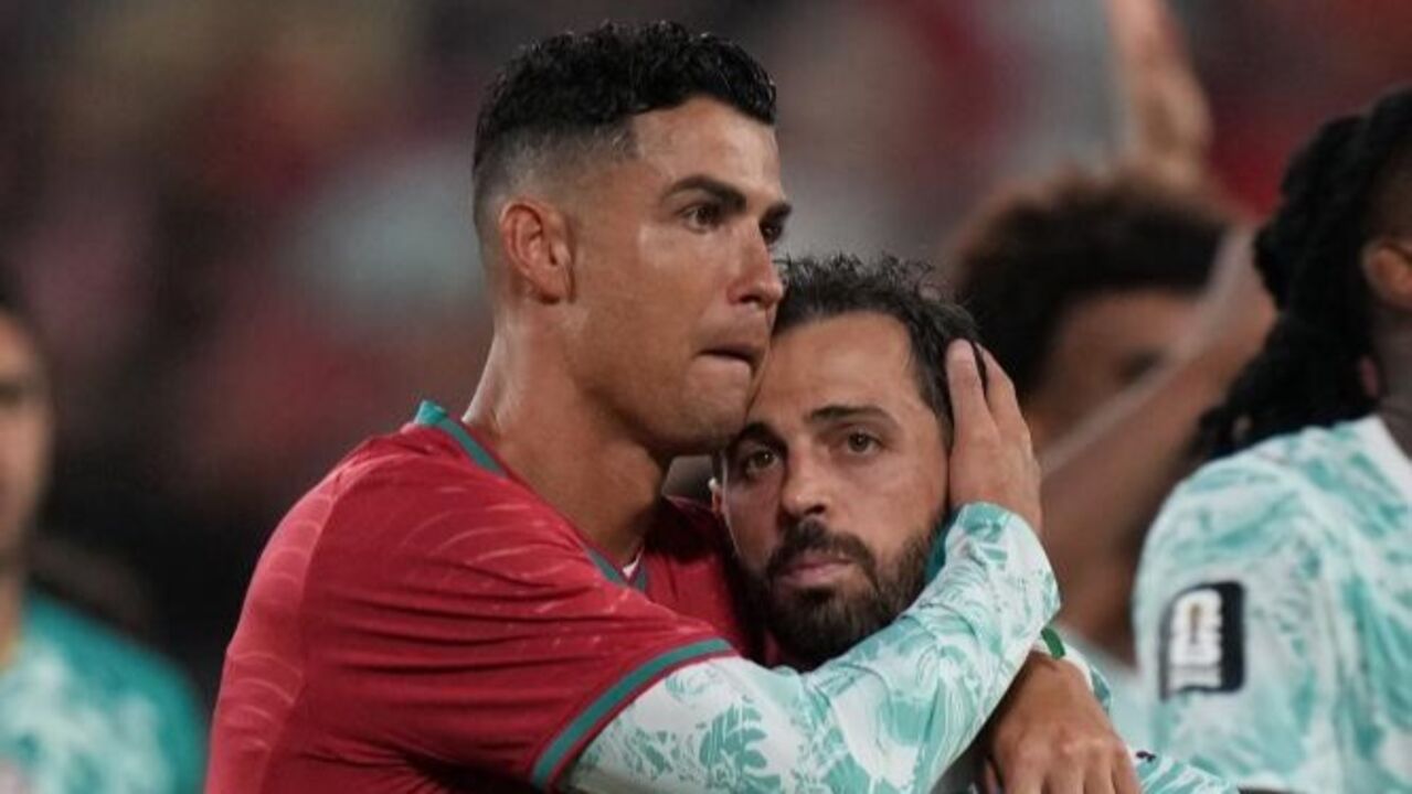 Bernardo com Cristiano Ronaldo