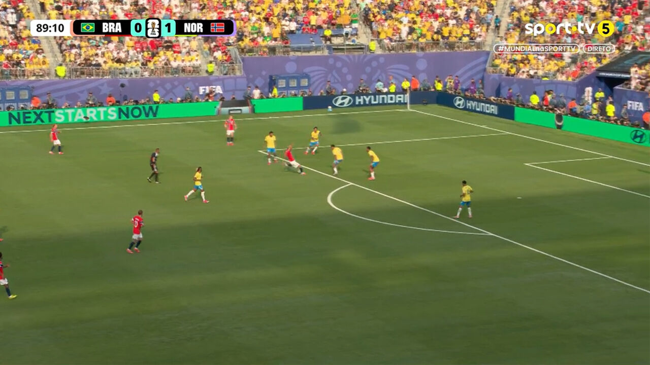 Haaland voltou a marcar frente ao Brasil