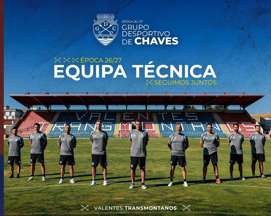 Equipa técnica do Chaves para 2026/27