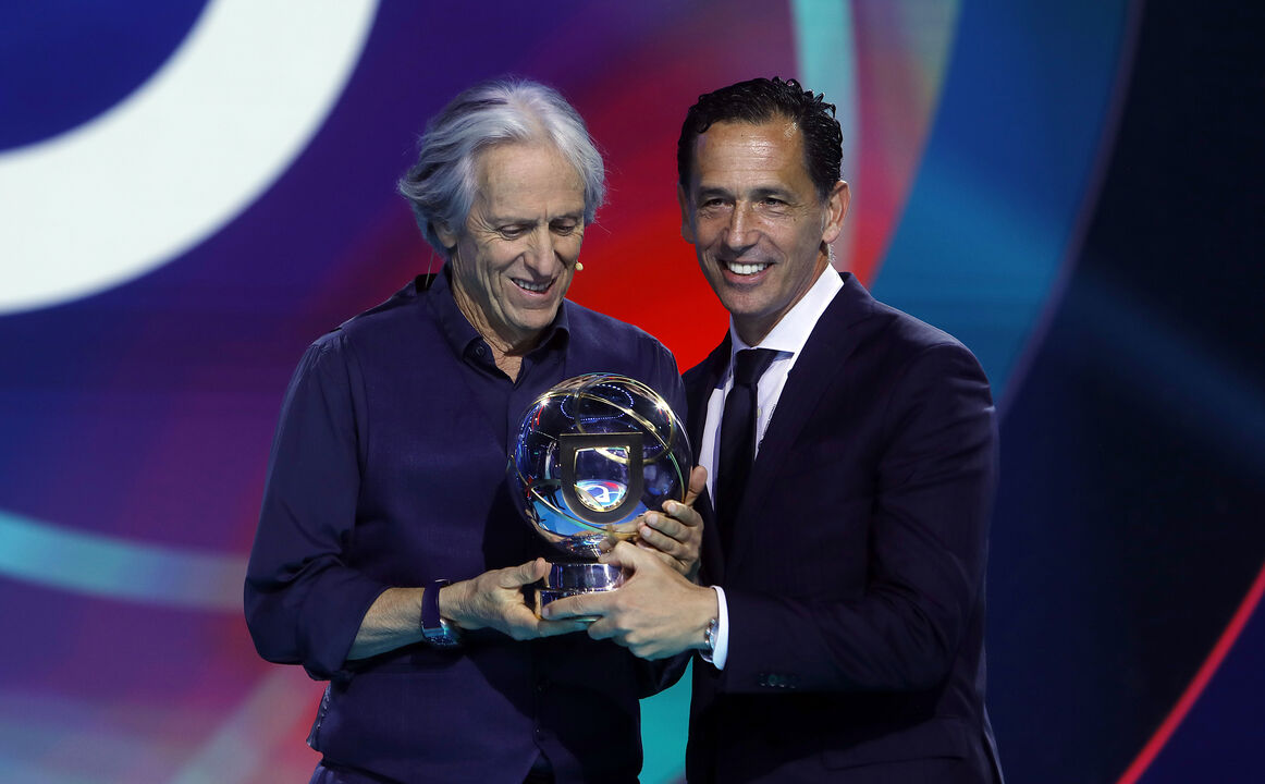 Pedro Proença com Jorge Jesus no Portugal Football Summit