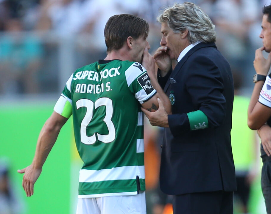 Adrien com Jorge Jesus no Sporting
