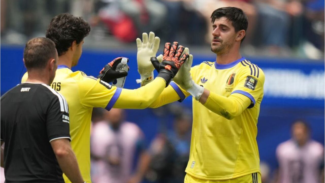 Thibaut Courtois no momento da substituição