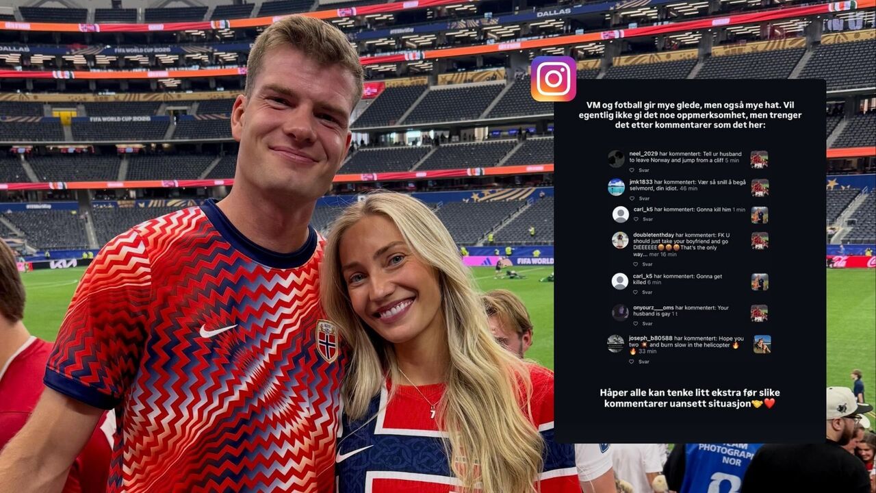 Namorada de Sørloth mostrou comentários