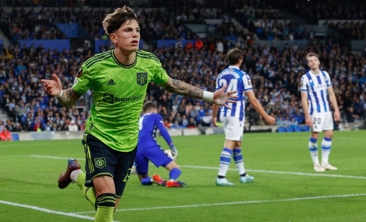 Garnacho nos tempos de United