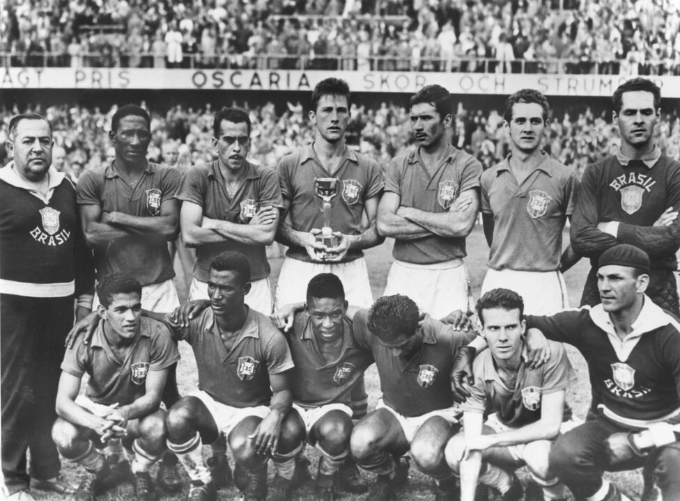 A equipa do Brasil que ganhou o primeiro título mundial em 1958