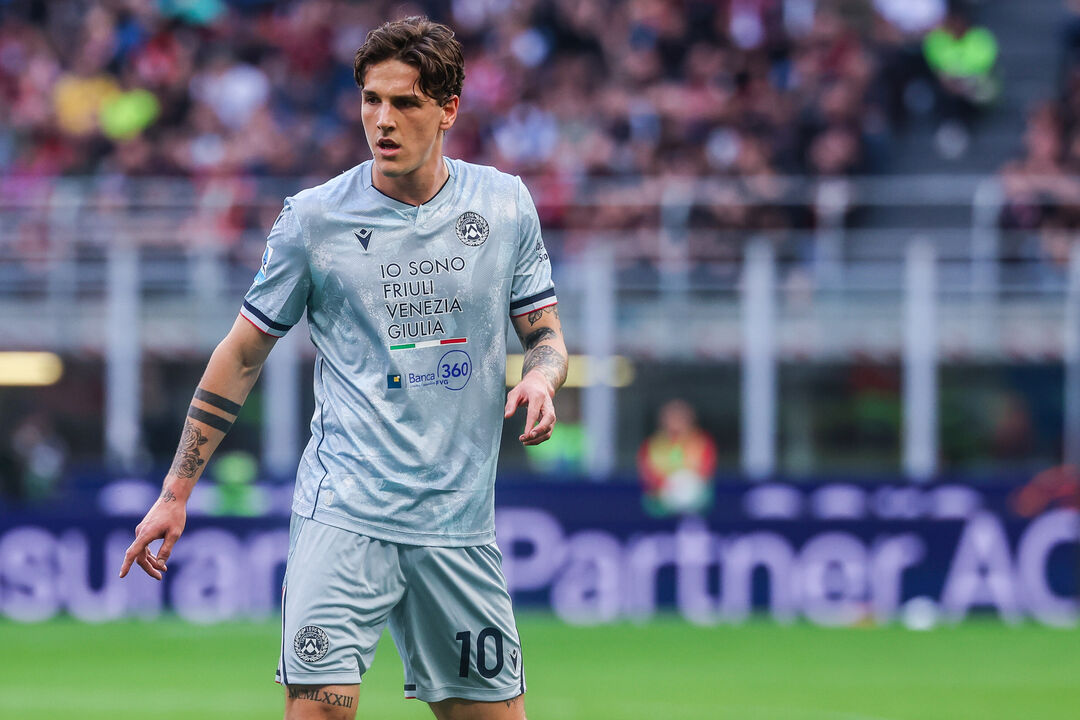 Nicolò Zaniolo em ação pela Udinese