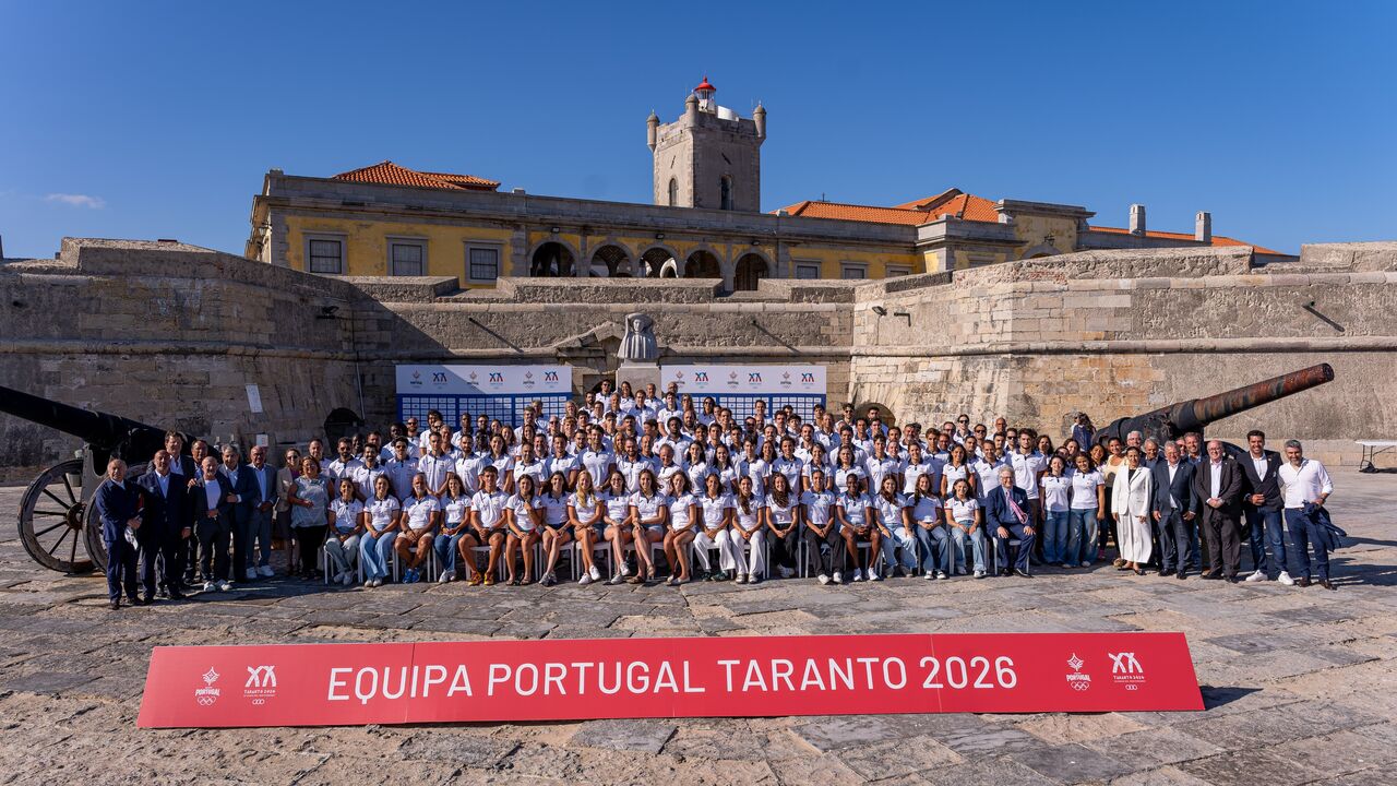 A Equipa Portugal na apresentação
