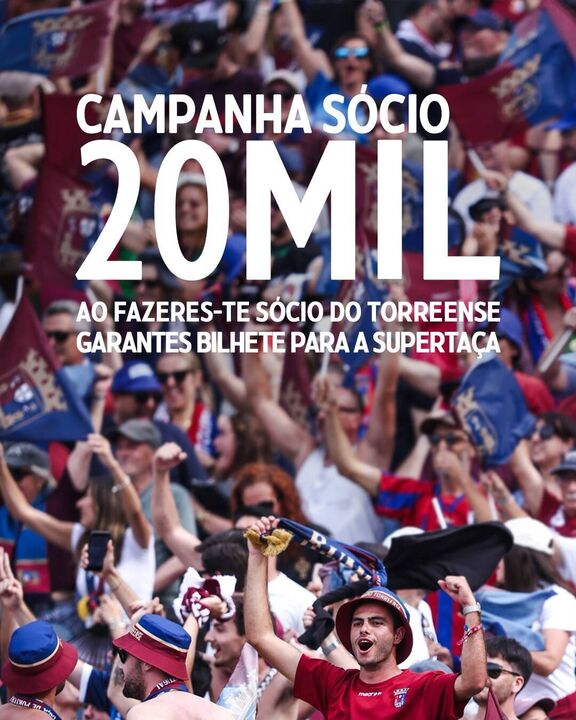 Campanha "20 mil sócios" garante bilhete para a Supertaça