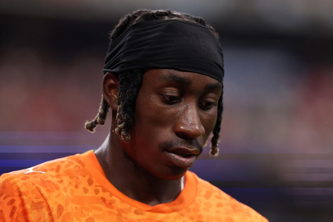 Yan Diomande em jogo da Costa do Marfim no Mundial