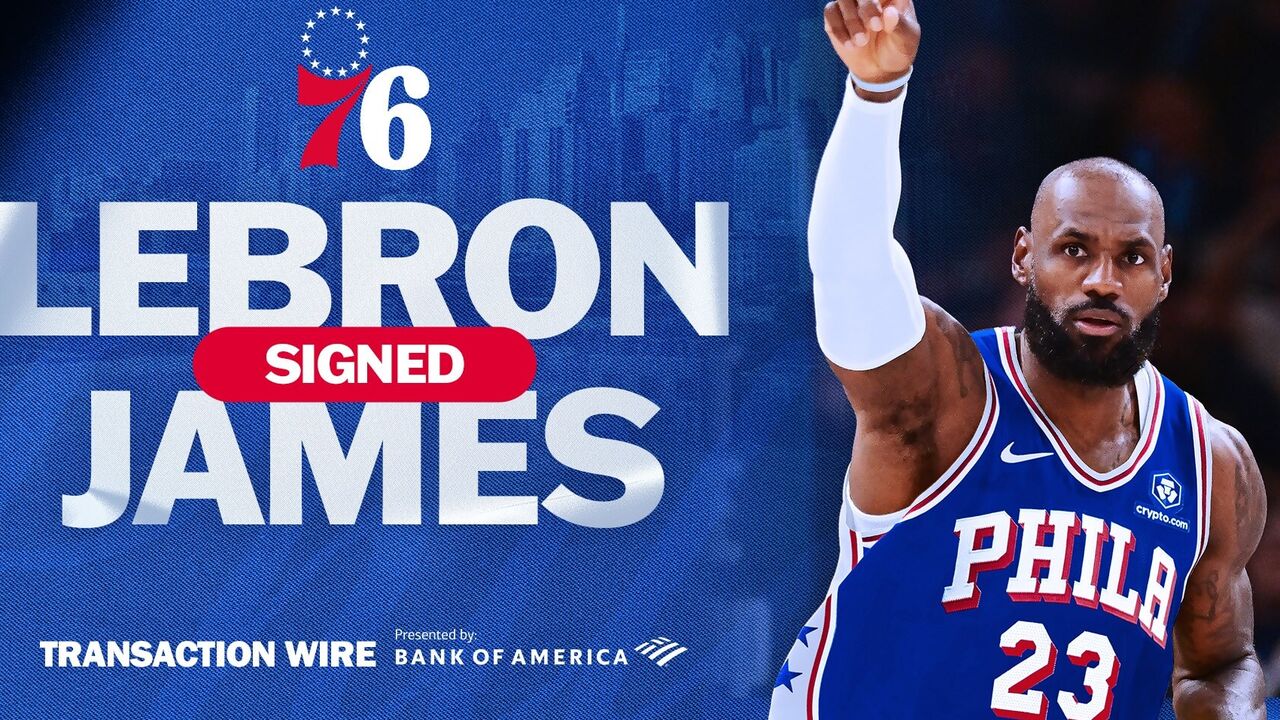 LeBron James assinou com os 76ers e usará a camisola 23