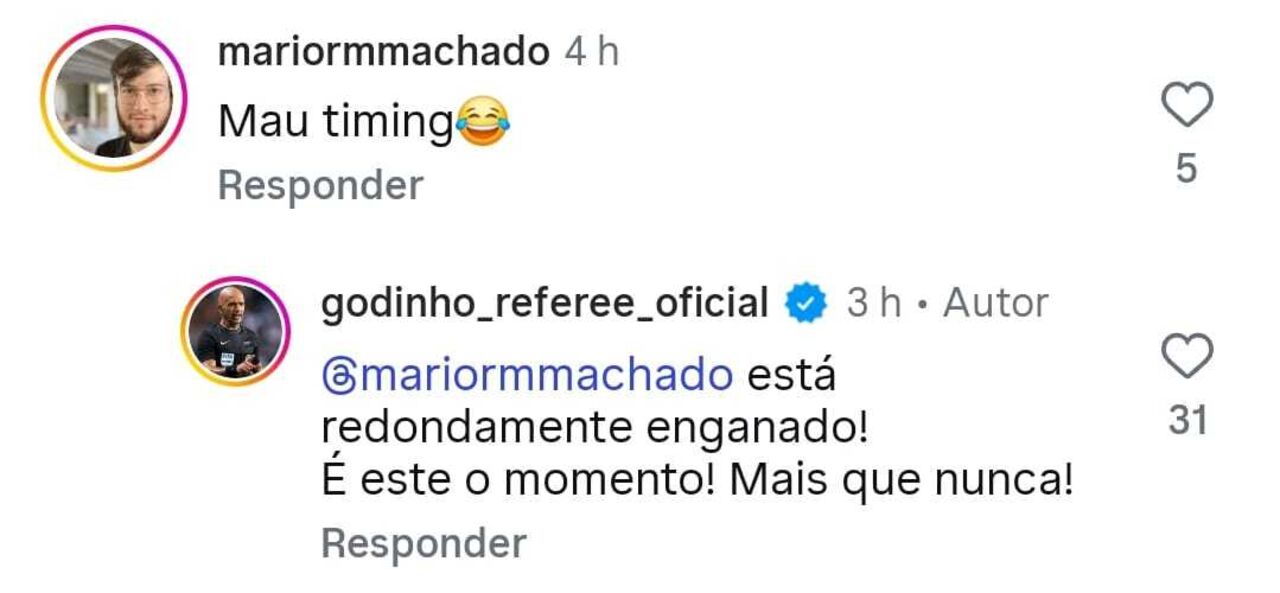 Internauta questiona timing da publicação e Luís Godinho responde: «É este o momento!»